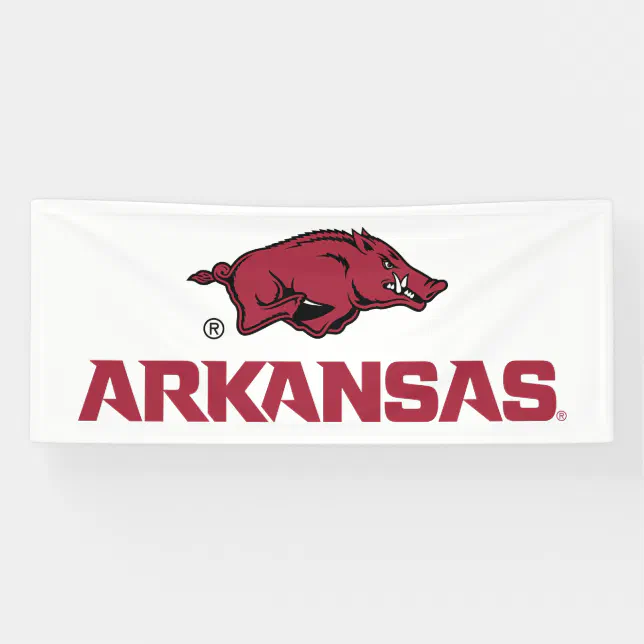 Pink Razorback Banner Arkansas Razorbacks Logo Banner | Zazzle