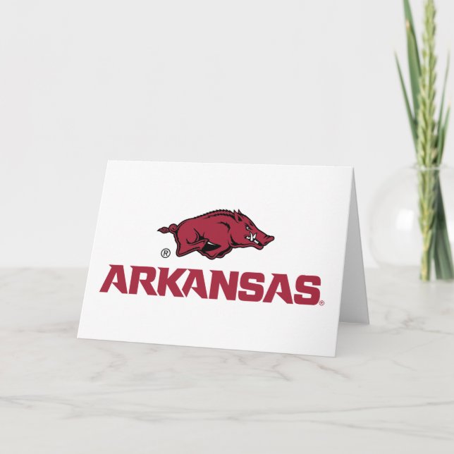 Arkansas Razorbacks Logo Card (Front)