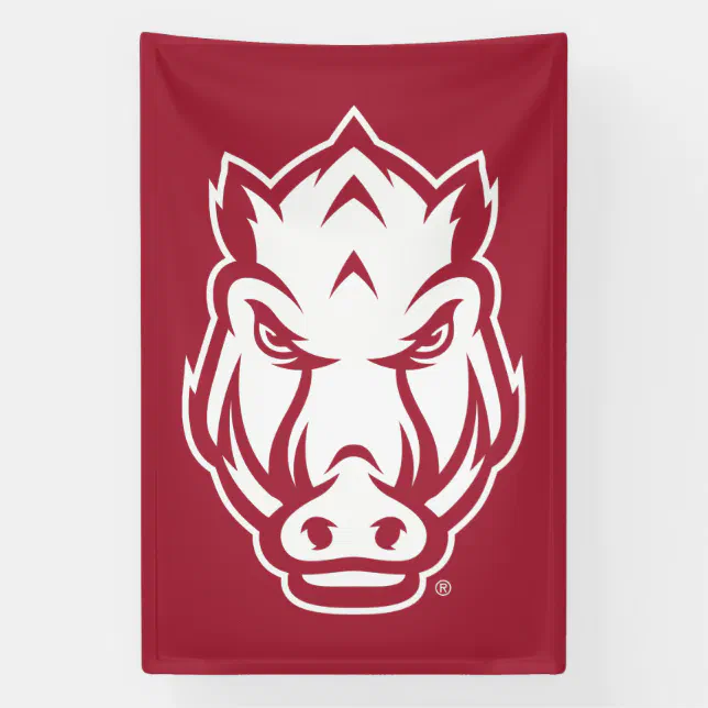 Arkansas Razorbacks Mascot Logo Banner | Zazzle