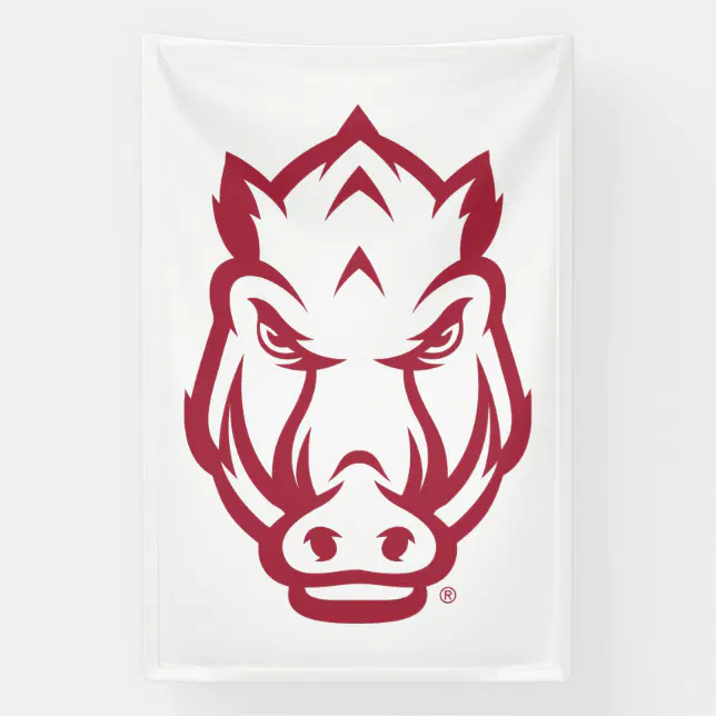 Arkansas Razorbacks Mascot Logo Banner | Zazzle