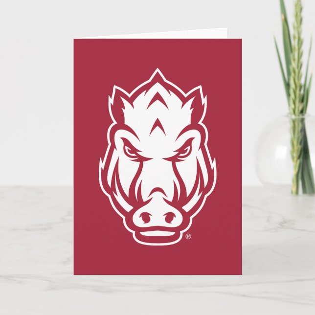 Arkansas Razorbacks Mascot Logo Card (Front)