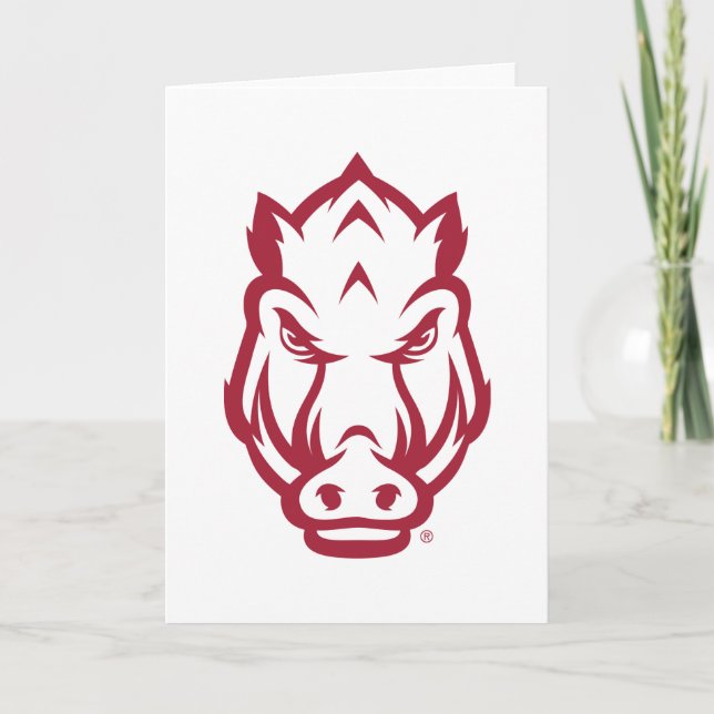 Arkansas Razorbacks Mascot Logo Card (Front)