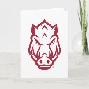 Arkansas Razorbacks Mascot Logo Card
