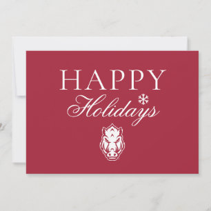 Arkansas Razorbacks Mascot Logo Holiday Card