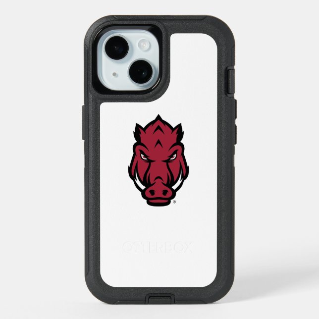 Arkansas Razorbacks Mascot Logo iPhone 15 Case (Back)