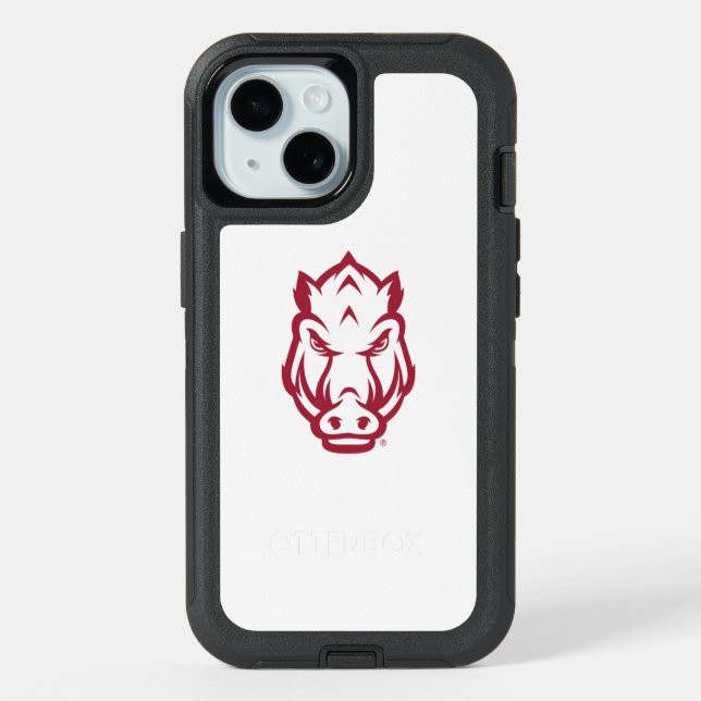 Arkansas Razorbacks Mascot Logo iPhone 15 Case (Back)
