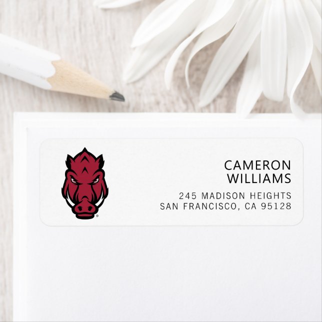 Arkansas Razorbacks Mascot Logo Label (Insitu)