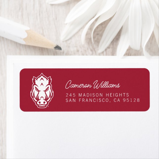 Arkansas Razorbacks Mascot Logo Label (Insitu)