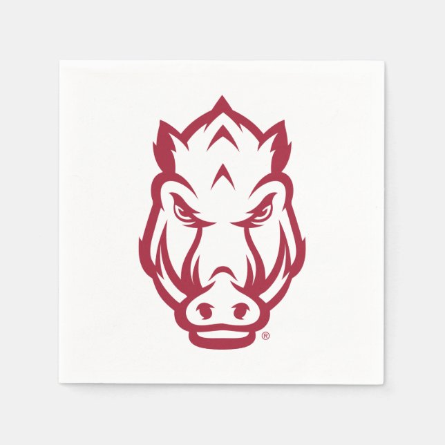 Arkansas Razorbacks Mascot Logo Napkins (Front)