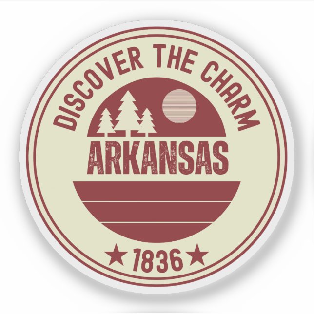 Arkansas Razorbacks - Natural State Gift Sticker (Front)