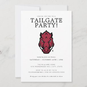 Arkansas Razorbacks Tailgate Party Invitation