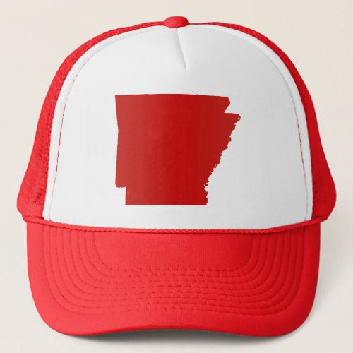 Arkansas Red Snap Back Mesh Trucker Hat