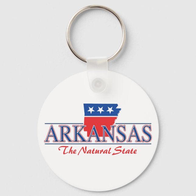 Arkansas Red White & Blue Keychain (Front)
