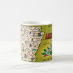 Arkansas Retro Road Map Mug<br><div class="desc">Colorful vintage,  retro postcard map of the State of Arkansas repurposed!</div>