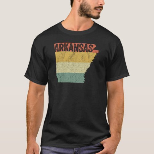 Arkansas Retro Sunset Vintage Distressed T_Shirt