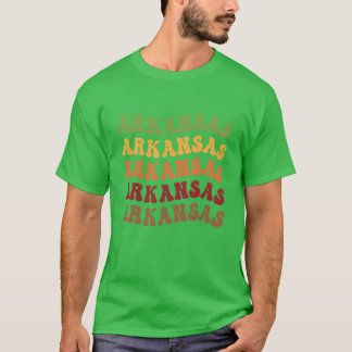 Arkansas Retro Vintage Wavy Text Oversized T-Shirt