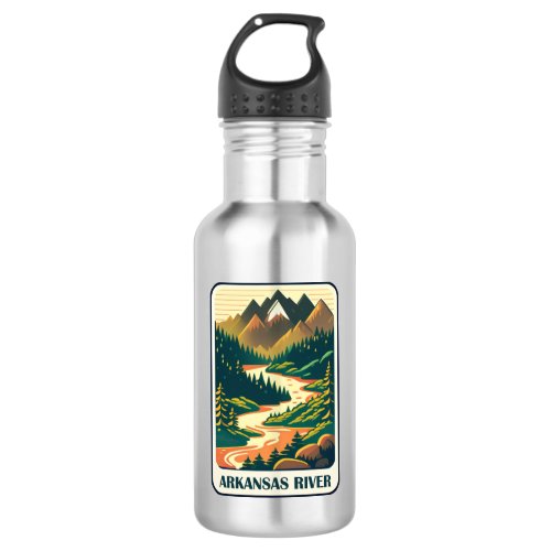 Arkansas River Colorado Colors Stainless Steel Water Bottle