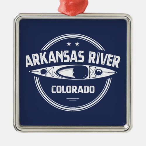 Arkansas River Colorado Metal Ornament