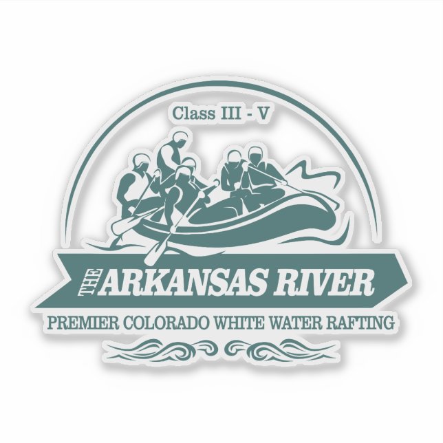 Arkansas River (rafting2) Sticker (Front)