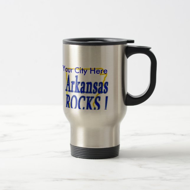 Arkansas Rocks ! Travel Mug (Right)