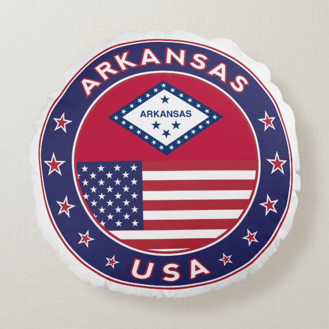 Arkansas Round Pillow (Front)