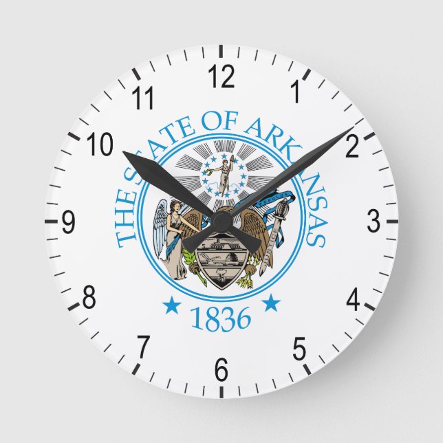 Arkansas sign round clock (Front)