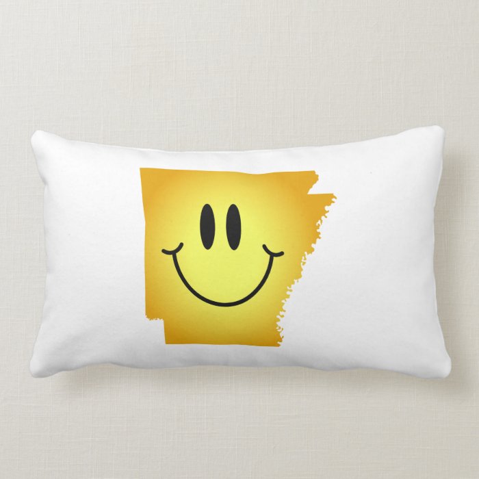 Arkansas Smiley Face Pillow