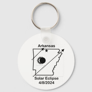 Arkansas Solar Eclipse Keychain 2024