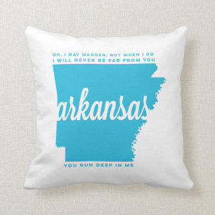 arkansas song lyrics sky blue throw pillow