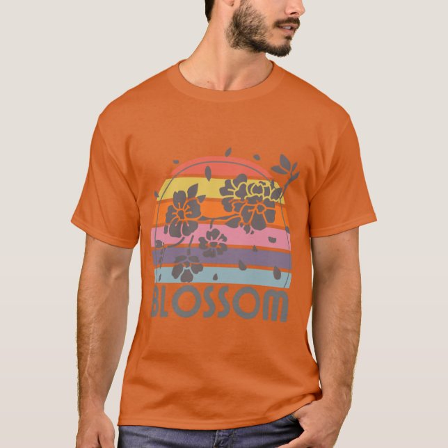 Arkansas State Apple Blossom Flower Rainbow Sticke T-Shirt (Front)