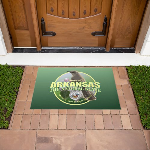 Arkansas State Bird  Flower Doormat