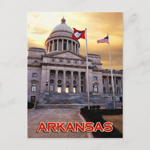 Arkansas State Capitol Building Little Rock AR Postcard