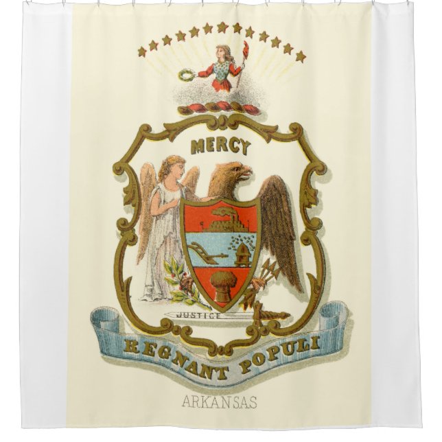 Arkansas state coat of arms 1876 shower curtain (Front)