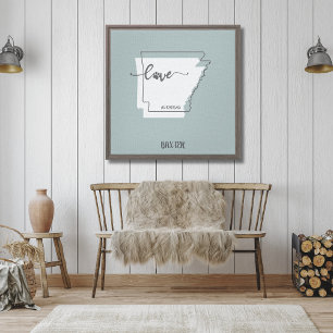Arkansas State Dog Lover Canvas Print