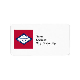Arkansas State Flag Address Label