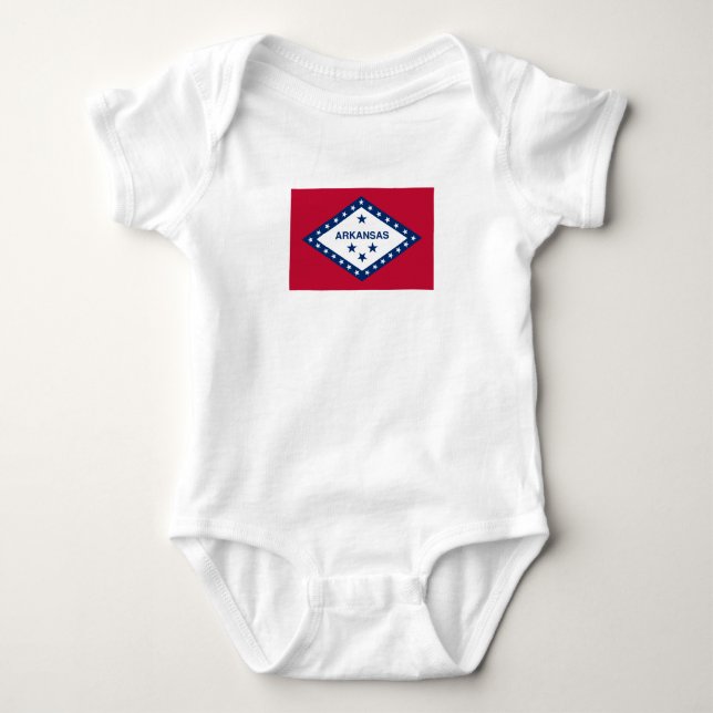 Arkansas State Flag Baby Bodysuit (Front)
