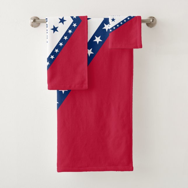 Arkansas State Flag Bath Towel Set (Insitu)