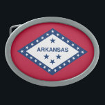 Arkansas State Flag Belt Buckle<br><div class="desc">Patriotic Arkansas state flag.</div>