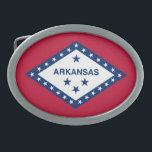 Arkansas State Flag Belt Buckle<br><div class="desc">Patriotic Arkansas state flag.</div>