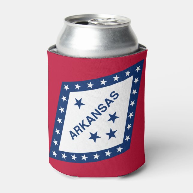 Arkansas State Flag Can Cooler (Can Front)