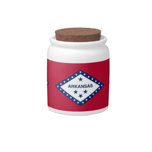 Arkansas State Flag Candy Jar