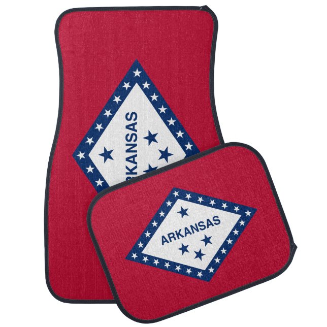 Arkansas State Flag Car Floor Mat (Set)