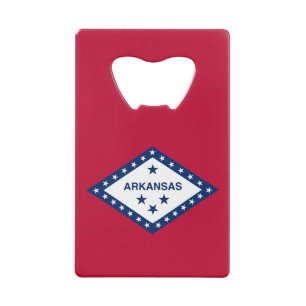 Arkansas State Flag Credit Card Bottle Opener