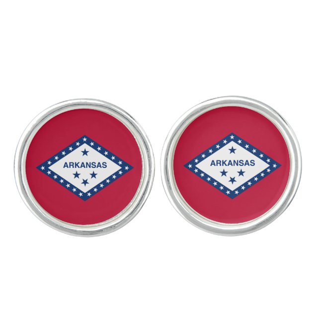 Arkansas State Flag Cufflinks (Front)