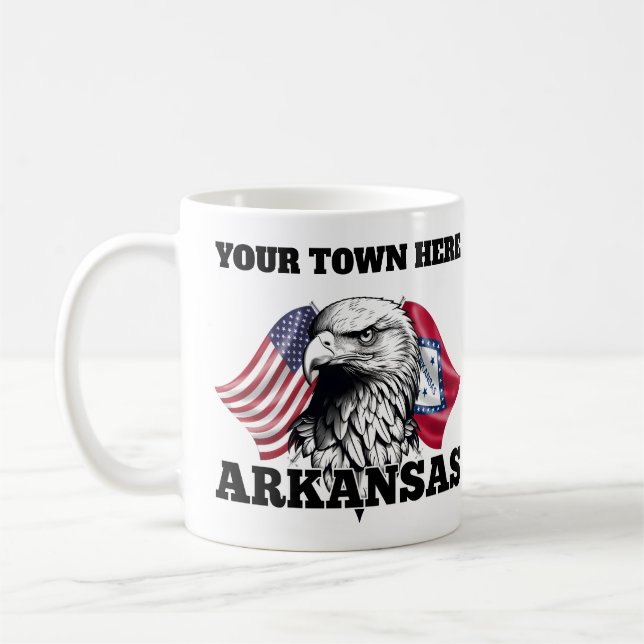 ⭐Arkansas State Flag Custom Design Coffee Mug (Left)