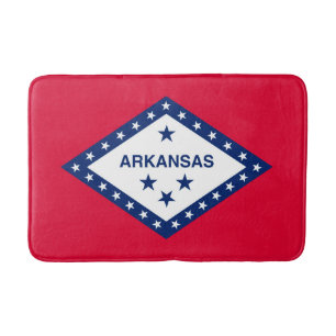 Arkansas State Flag Design Bathroom Mat