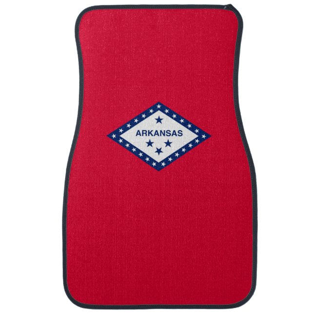 Arkansas State Flag Design Car Floor Mat (Front)