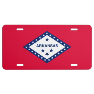 Arkansas State Flag Design Decor License Plate