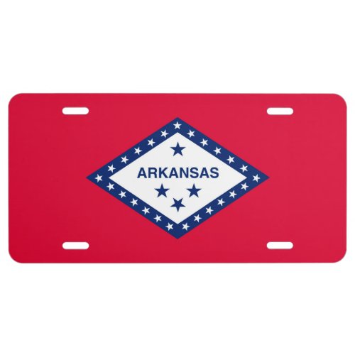Arkansas State Flag Design Decor License Plate