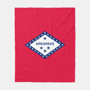 Arkansas State Flag Design Fleece Blanket